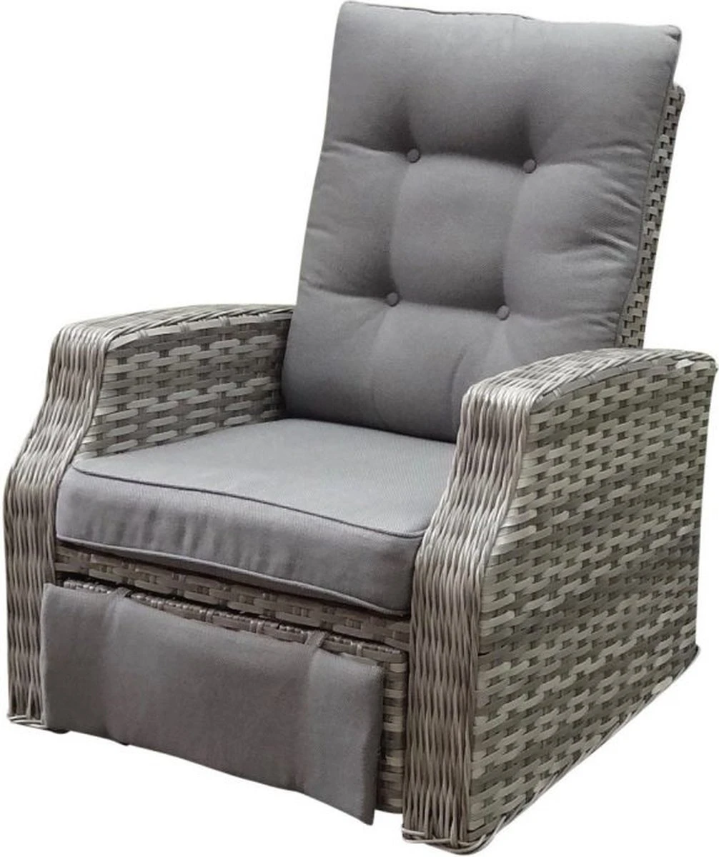 Kreta Lounge Tuinstoel Verstelbaar En Draaibaar Grijs 1 Kreta Lounge Tuinstoel Verstelbaar En Draaibaar Grijs