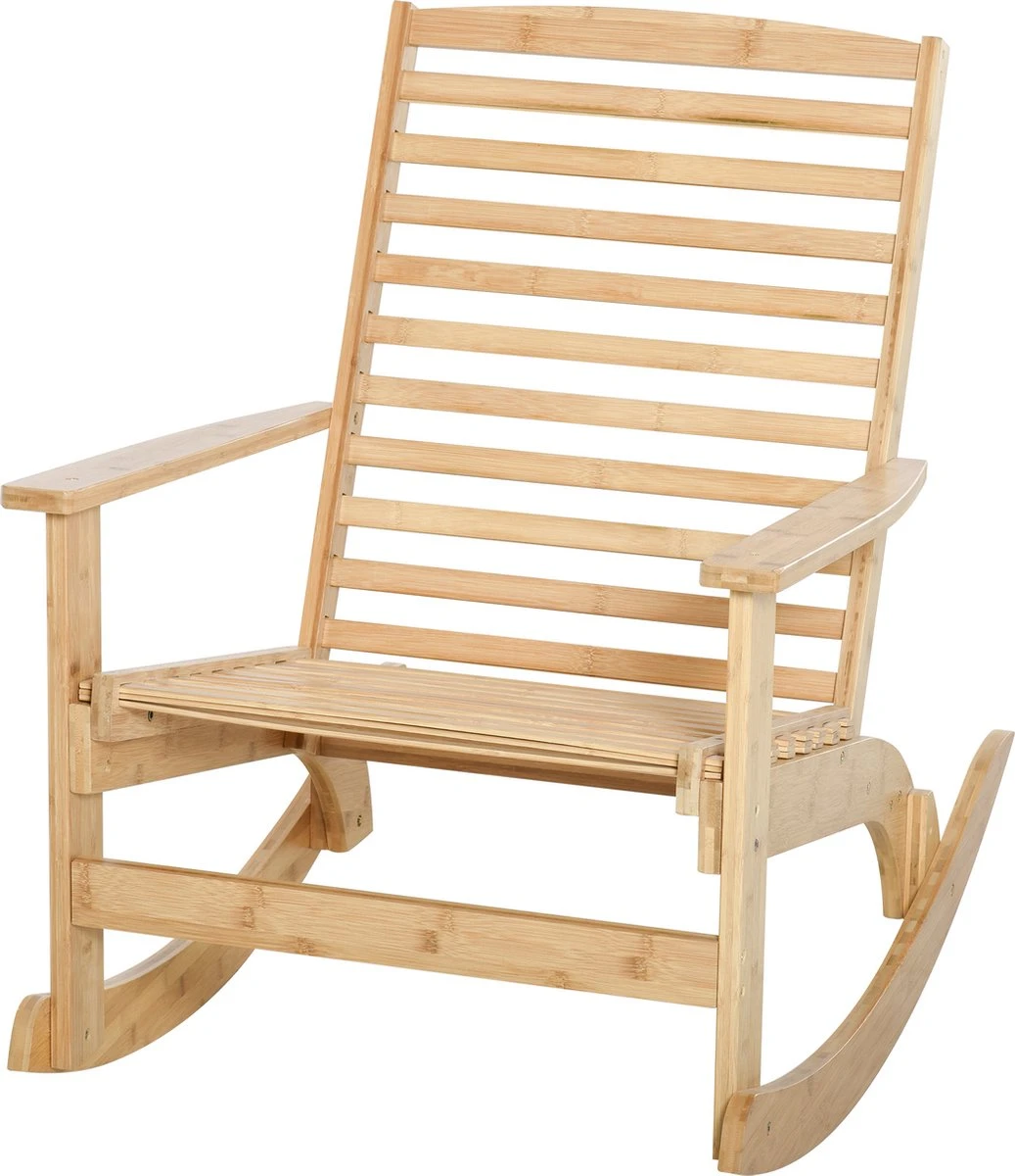 Outsunny Tuin Schommelstoel, Relaxstoel, Tuinstoel, Bamboe Multiplex Naturel 84A-171 3 Outsunny Tuin Schommelstoel, Relaxstoel, Tuinstoel, Bamboe Multiplex Naturel 84A-171 - Afbeelding 3