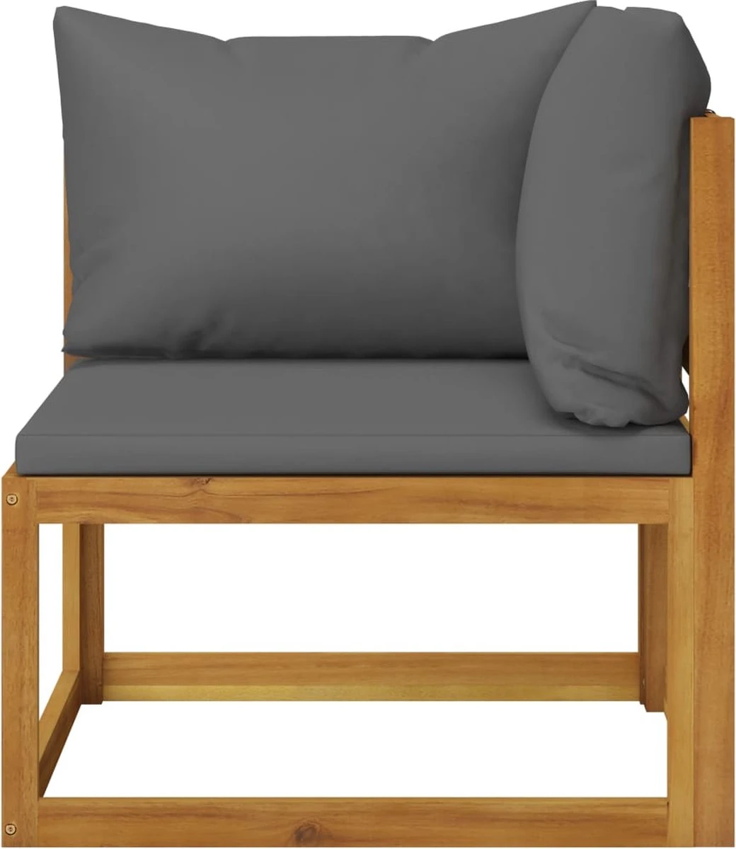 Decoways - 7-delige Loungeset Met Kussens Massief Acaciahout 5 Decoways - 7-delige Loungeset Met Kussens Massief Acaciahout - Afbeelding 5