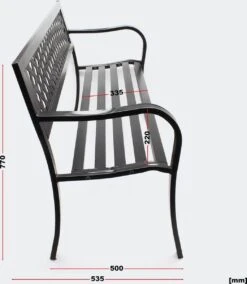 Tuinbank - Marijke -Tuinbankje - Tuinbank Metaal - Tuinbank Hout - Weersbestendig - 126 X 53 X 77 Cm 11 Tuinbank - Marijke -Tuinbankje - Tuinbank Metaal - Tuinbank Hout - Weersbestendig - 126 X 53 X 77 Cm -Fijne Tuinmeubelwinkel 1045x1200