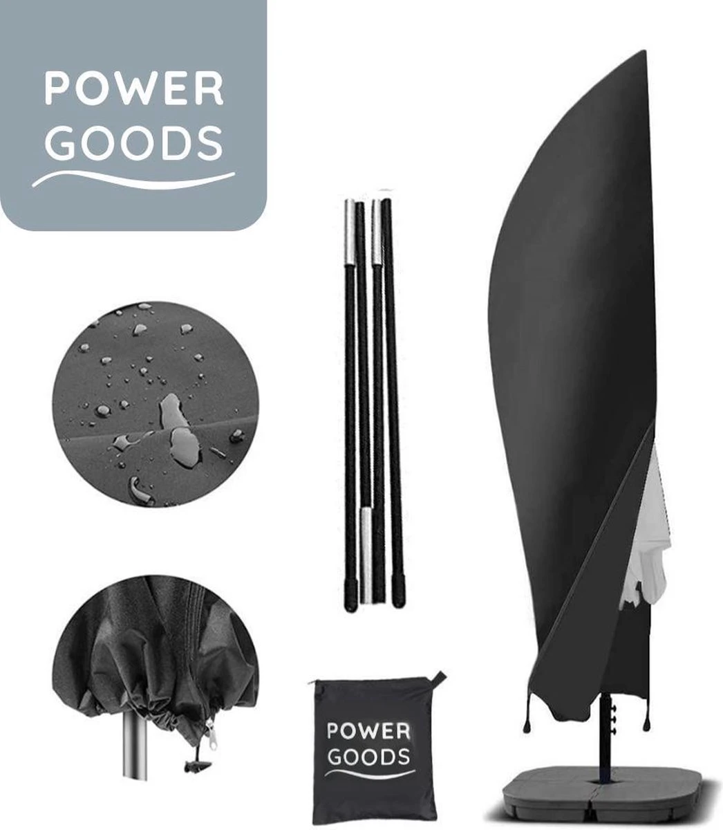 Power Goods Parasolhoes XXL Voor Zweefparasol – Parasolhoes Met Rits En Stok – Parasolhoes Staande Parasol – Tuinmeubelhoezen – Beschermhoes Zweefparasol – Waterproof – Anti-UV – 280 X 81 Cm 1 Power Goods Parasolhoes XXL Voor Zweefparasol – Parasolhoes Met Rits En Stok – Parasolhoes Staande Parasol – Tuinmeubelhoezen – Beschermhoes Zweefparasol – Waterproof – Anti-UV – 280 X 81 Cm