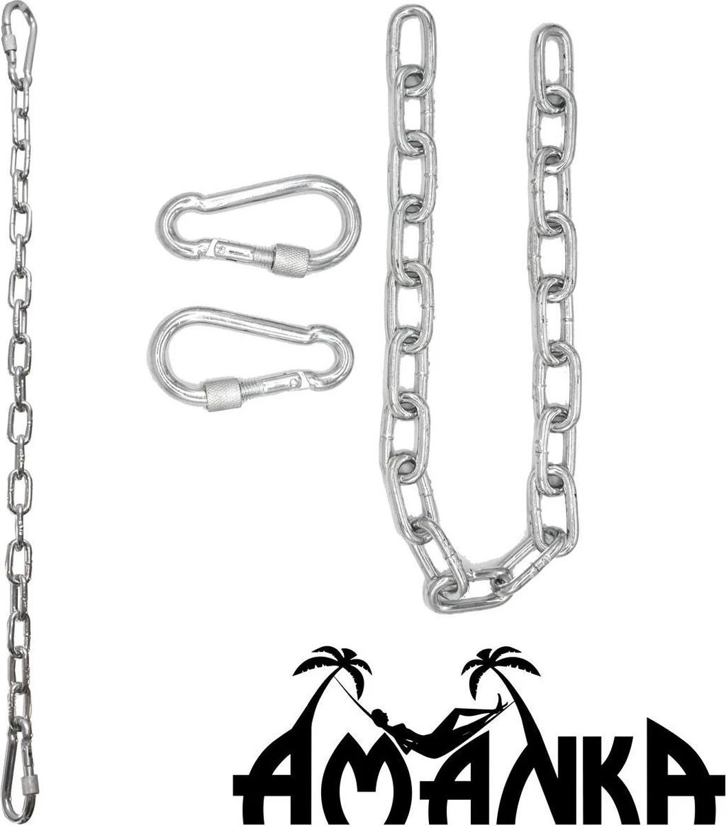 2x 50cm Hangende Stoelketting Tot 230kg - 4 Karabiners - Schommel Hangmat Bokszak Ophanging 4 2x 50cm Hangende Stoelketting Tot 230kg - 4 Karabiners - Schommel Hangmat Bokszak Ophanging - Afbeelding 4