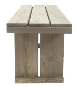 Toulouse Tuinbank Zonder Rugleuning - Licht Grijs - 118 Cm - Houten Tuinbank - Steigerhouten Tuinbank - Tuinbankje -Fijne Tuinmeubelwinkel 1060x1200