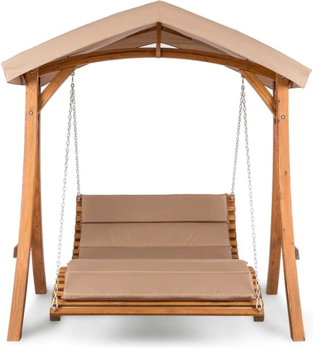 Bermuda Hollywoodschommel Tuinschommelbank 130 Cm 2-zits Zonneluifel 5 Bermuda Hollywoodschommel Tuinschommelbank 130 Cm 2-zits Zonneluifel - Afbeelding 5