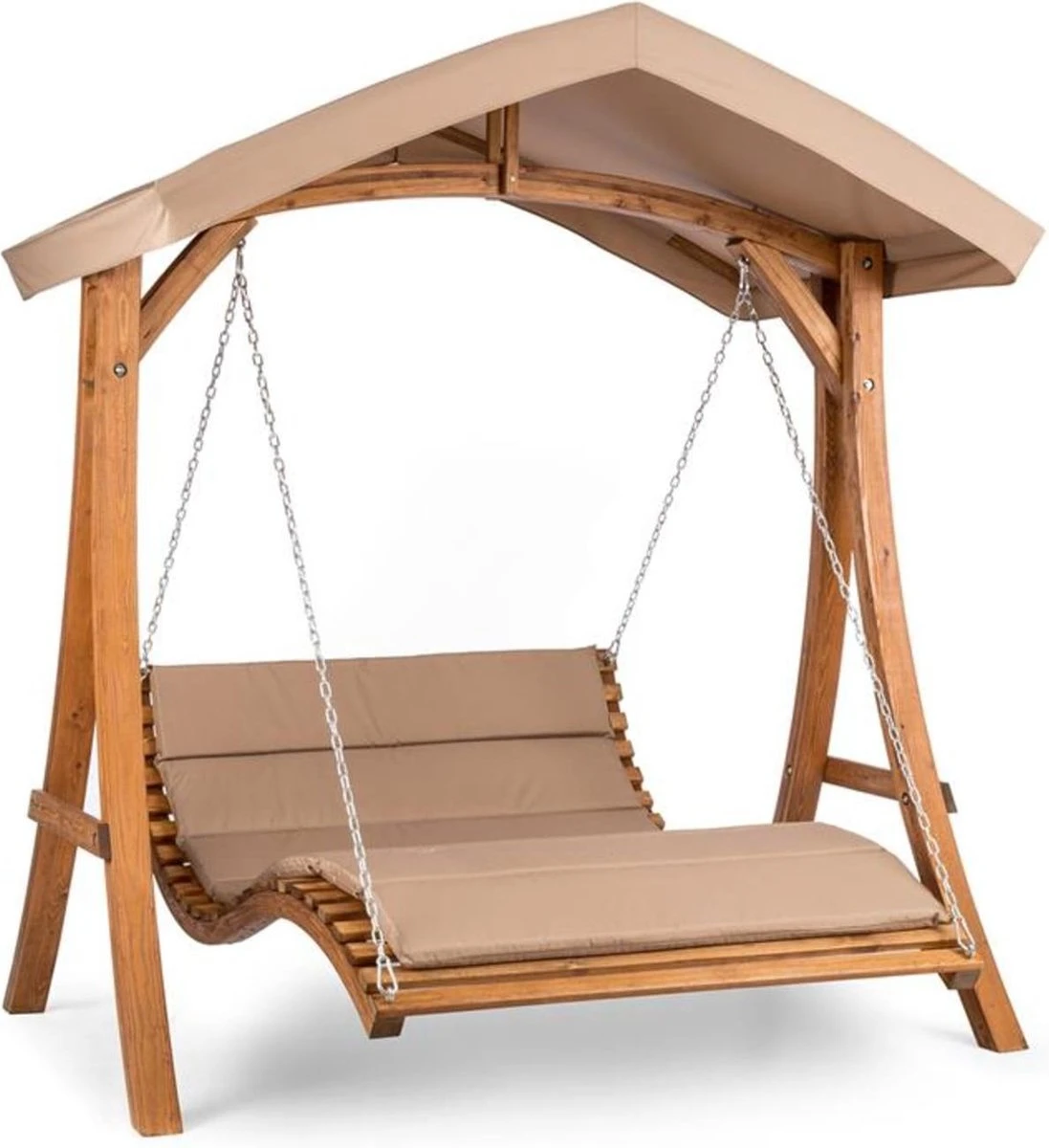 Bermuda Hollywoodschommel Tuinschommelbank 130 Cm 2-zits Zonneluifel 1 Bermuda Hollywoodschommel Tuinschommelbank 130 Cm 2-zits Zonneluifel