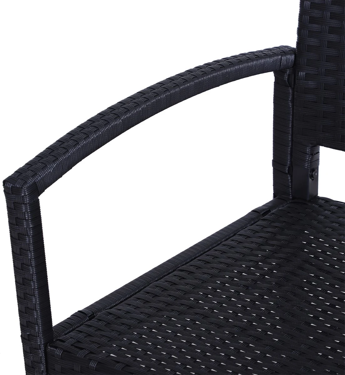 Outsunny Polyrotan Tuinbank 2-zits Parkbank Bank Staal Zwart 867-022 7 Outsunny Polyrotan Tuinbank 2-zits Parkbank Bank Staal Zwart 867-022 - Afbeelding 7