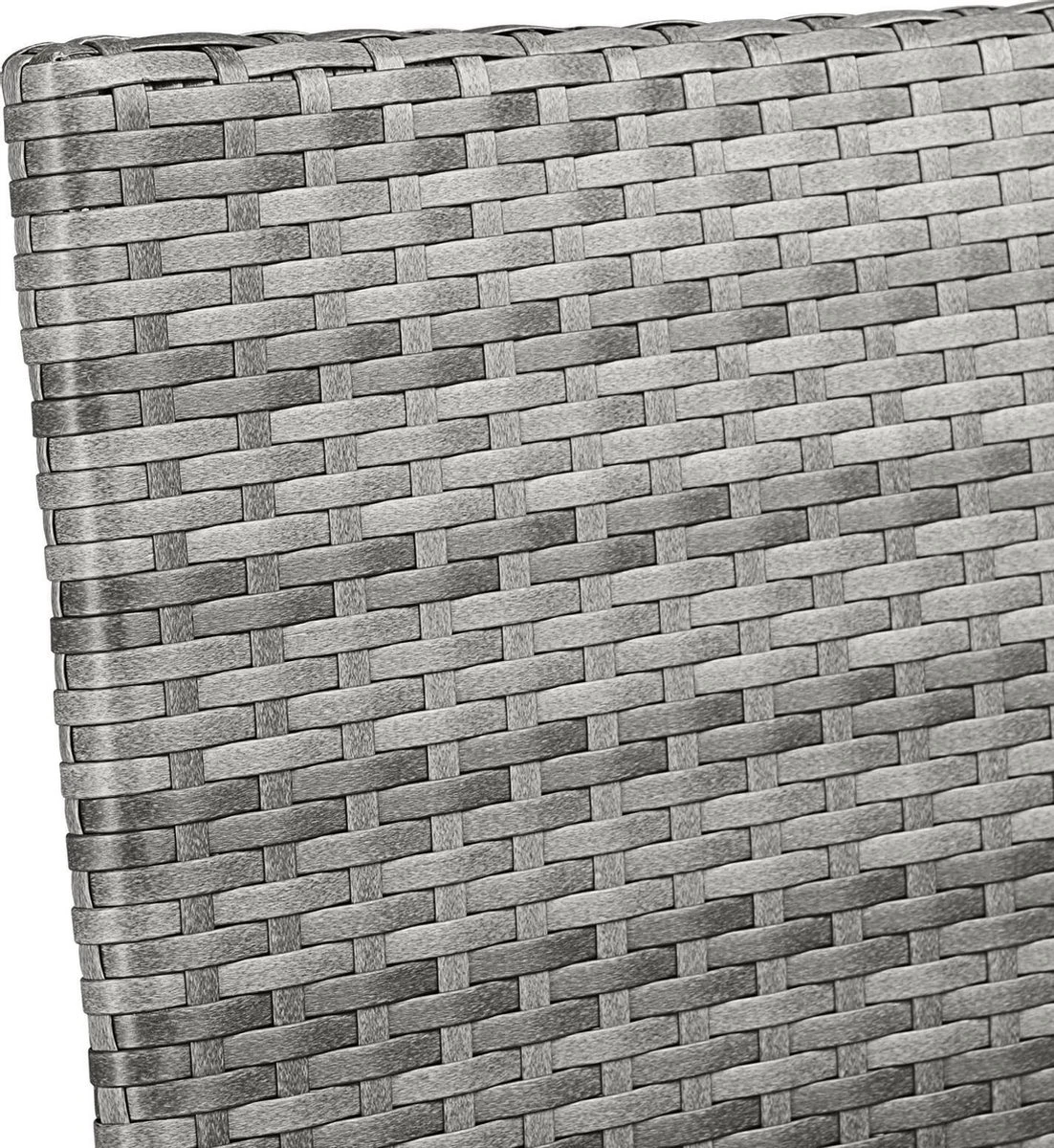 Casaria Polyrattan Tuinstoelen – 4 Stuks Stapelbaar – Grijs 9 Casaria Polyrattan Tuinstoelen – 4 Stuks Stapelbaar – Grijs - Afbeelding 9