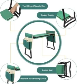 Uten - Kniebankje Tuin - Knie Steun - Tuinkruk Inklapbaar - Kniesteun Tuinieren - Kniekussen - Tot 150 Kg - Groen 15 Uten - Kniebankje Tuin - Knie Steun - Tuinkruk Inklapbaar - Kniesteun Tuinieren - Kniekussen - Tot 150 Kg - Groen -Fijne Tuinmeubelwinkel 1104x1200