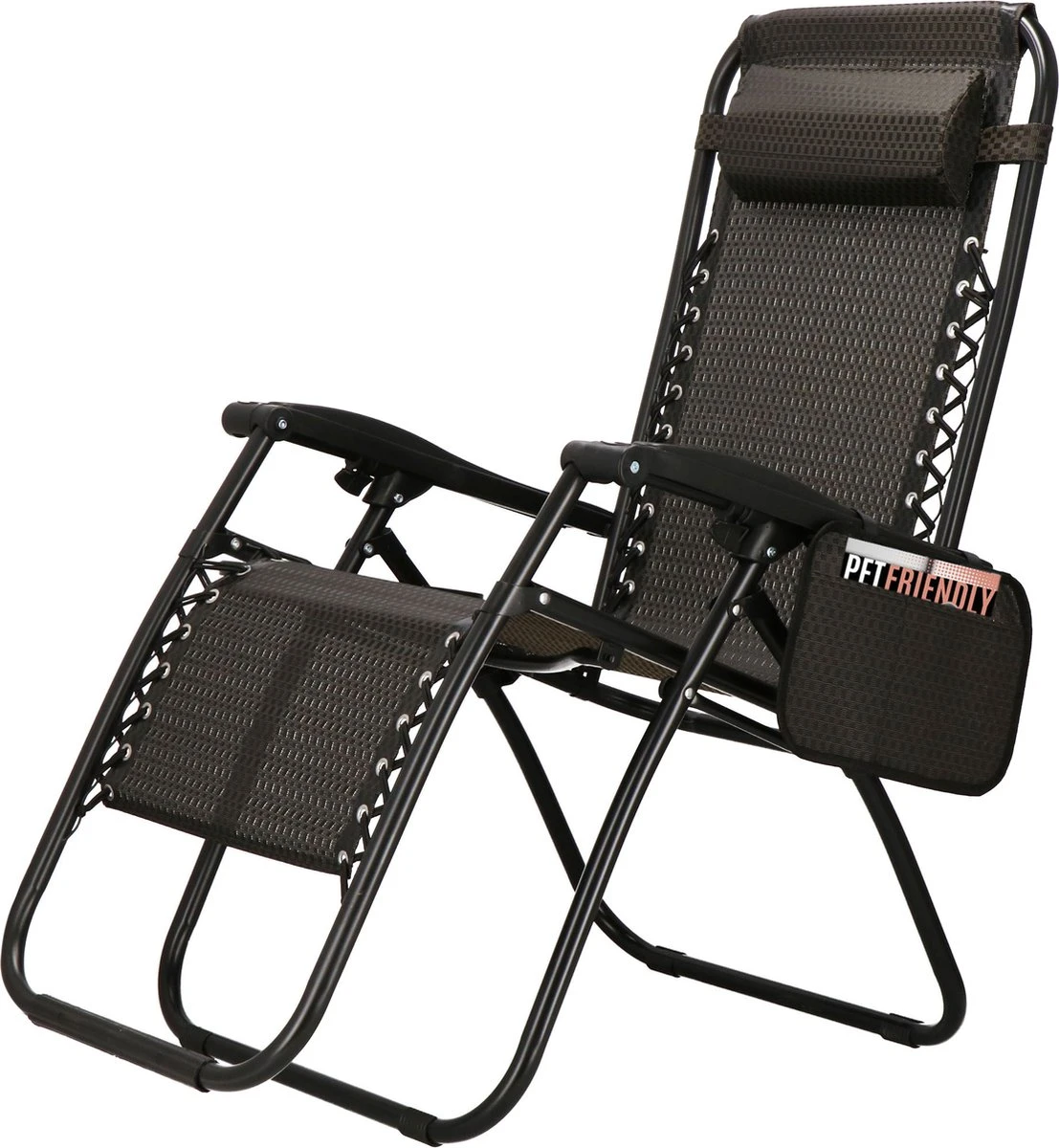 Springos Tuinstoel | Ligstoel | Opvouwbaar | Verstelbaar | Ergonomische Hoofdsteun | Bruin / Zwart 7 Springos Tuinstoel | Ligstoel | Opvouwbaar | Verstelbaar | Ergonomische Hoofdsteun | Bruin / Zwart - Afbeelding 7