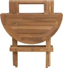 Picknicktafel Rond - Bijzettafel Voor Buiten - - Inklapbare Picknicktafel - Kleine Klaptafel Met Handvat - 50cm -Fijne Tuinmeubelwinkel 1110x1200