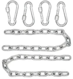 2x 50cm Hangende Stoelketting Tot 230kg - 4 Karabiners - Schommel Hangmat Bokszak Ophanging