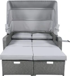 Polyrattan Patio Rieten Meubels Set Voor 2 Personen-Outdoor Rattan Sofa Set Met Intrekbare Luifel-lounge Bank-PE Rotan Loveseat Voor Achtertuin Veranda Tuin Zwembad Balkon-grijs 18 Polyrattan Patio Rieten Meubels Set Voor 2 Personen-Outdoor Rattan Sofa Set Met Intrekbare Luifel-lounge Bank-PE Rotan Loveseat Voor Achtertuin Veranda Tuin Zwembad Balkon-grijs -Fijne Tuinmeubelwinkel 1114x1200