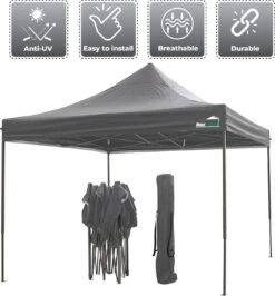 MaxxGarden Easy-up Partytent - 3x3m - Standaard - Waterdicht - Opvouwbaar - Inclusief Draagtas - Antraciet 11 MaxxGarden Easy-up Partytent - 3x3m - Standaard - Waterdicht - Opvouwbaar - Inclusief Draagtas - Antraciet -Fijne Tuinmeubelwinkel 1115x1200 3