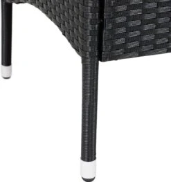 Casaria Tuinbank Polyrattan – 2 Zitter Incl. Tafel & Kussens – Zwart -Fijne Tuinmeubelwinkel 1128x1200 1