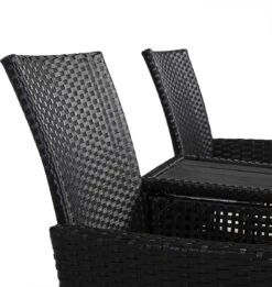 Casaria Tuinbank Polyrattan – 2 Zitter Incl. Tafel & Kussens – Zwart -Fijne Tuinmeubelwinkel 1137x1200 1