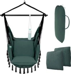 Vita5 XXL Hangstoel | Binnen&Buiten Hangnest | Incl. 2 Kussens En Boekenvak | Volwassenen&Kinderen | Hangmatstoel Tot 225kg | Donkergroen 22 Vita5 XXL Hangstoel | Binnen&Buiten Hangnest | Incl. 2 Kussens En Boekenvak | Volwassenen&Kinderen | Hangmatstoel Tot 225kg | Donkergroen -Fijne Tuinmeubelwinkel 1142x1200 2