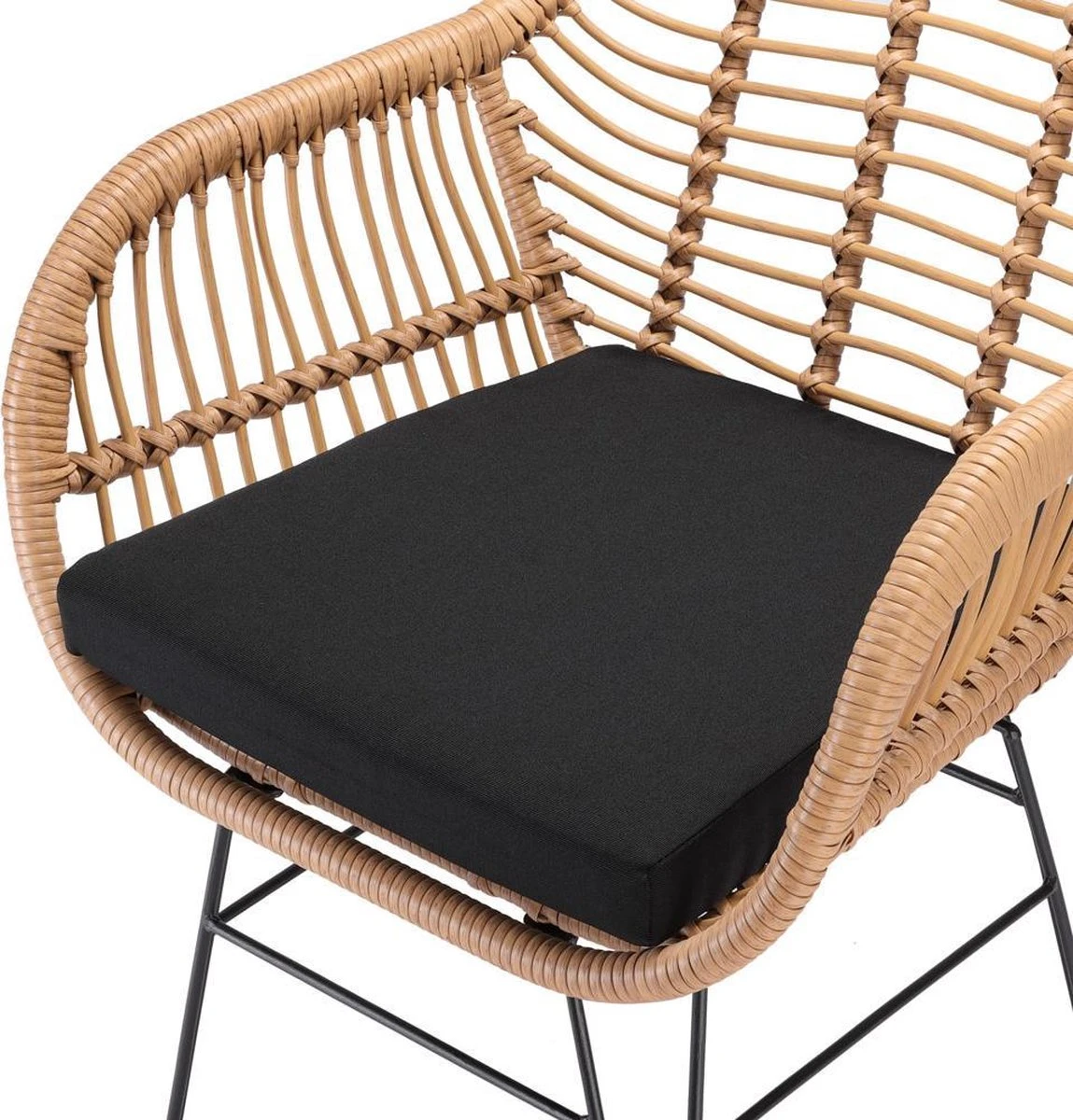 Casaria Tuinset Bali 3 Delig – 1 Tafel/2 Stoelen – Naturel Zwart 11 Casaria Tuinset Bali 3 Delig – 1 Tafel/2 Stoelen – Naturel Zwart - Afbeelding 11