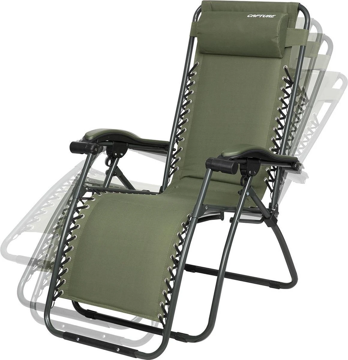 Capture Outdoor, Opklapbare Luxe Ligstoel "Relax RZ-1", Verstelbare Rugleuning, Luxe Armleuningen, Opgespannen Gevoerd Doek, Afneembaar Kussen, … 7 Capture Outdoor, Opklapbare Luxe Ligstoel "Relax RZ-1", Verstelbare Rugleuning, Luxe Armleuningen, Opgespannen Gevoerd Doek, Afneembaar Kussen, … - Afbeelding 7