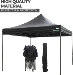 MaxxGarden Easy-up Partytent - 3x3m - Standaard - Waterdicht - Opvouwbaar - Inclusief Draagtas - Zwart 8 MaxxGarden Easy-up Partytent - 3x3m - Standaard - Waterdicht - Opvouwbaar - Inclusief Draagtas - Zwart -Fijne Tuinmeubelwinkel 1173x1200