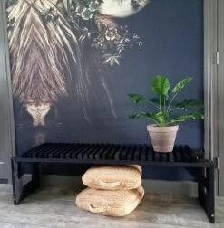 Tuinbank Design 2023 - 150CM - Grenen Hout - Zwart -Fijne Tuinmeubelwinkel 1178x1200