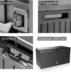 Prosperplast Opbergbox Met Deksel – Waterdicht Wielen 290 L -Antraciet 8 Prosperplast Opbergbox Met Deksel – Waterdicht Wielen 290 L -Antraciet -Fijne Tuinmeubelwinkel 1182x1200