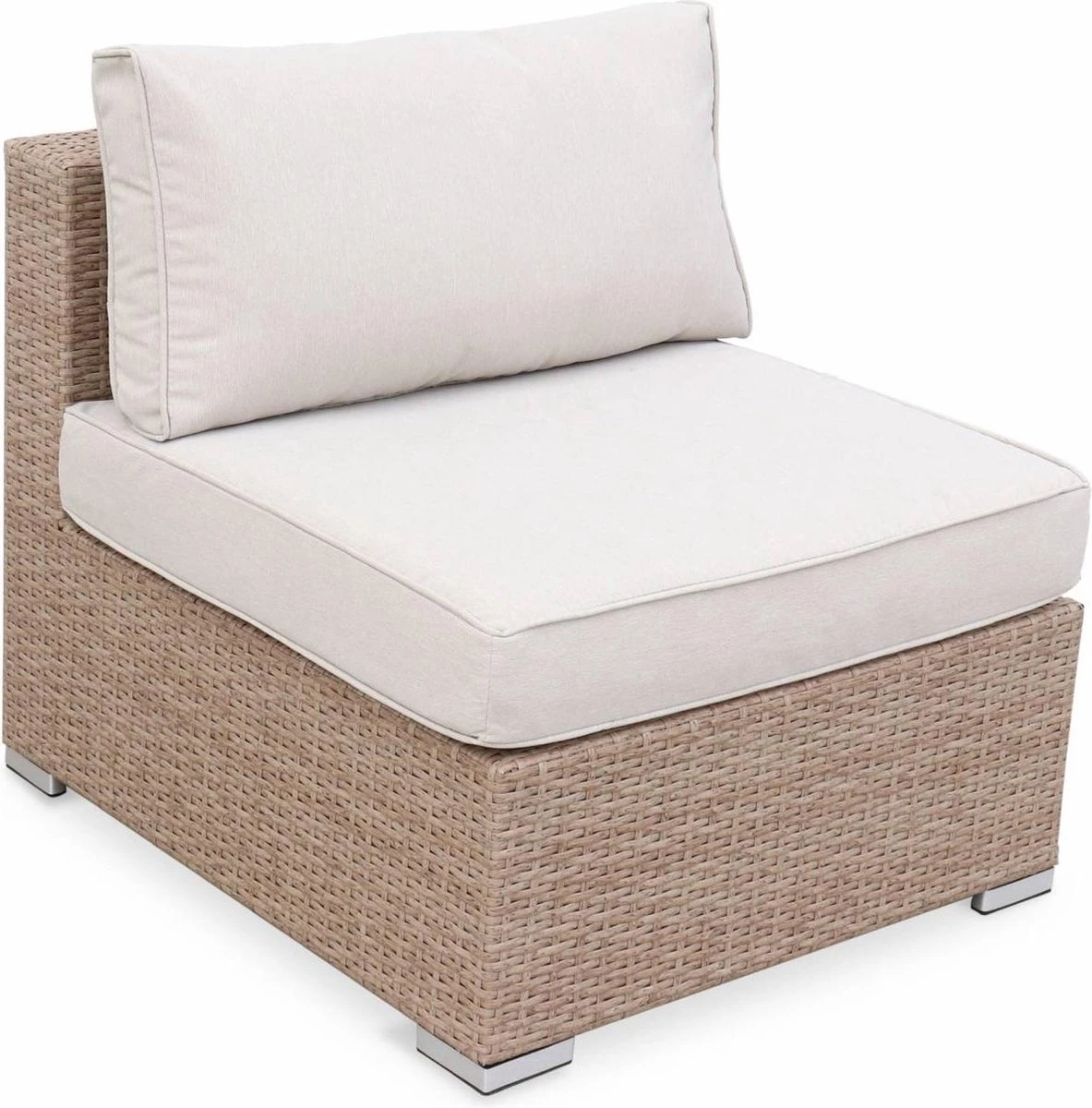 Alice's Garden Loungeset Napoli - 5 Plaatsen - Wicker - 6 Elementen - Beige/Beige 8 Alice's Garden Loungeset Napoli - 5 Plaatsen - Wicker - 6 Elementen - Beige/Beige - Afbeelding 8