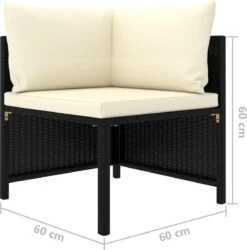 VidaXL 4-delige Loungeset Met Kussens Poly Rattan Zwart 30 VidaXL 4-delige Loungeset Met Kussens Poly Rattan Zwart -Fijne Tuinmeubelwinkel 1184x1200