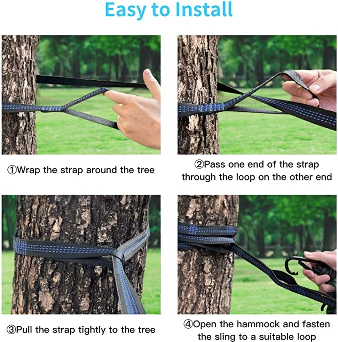 Fuegobird Hangmat Dubbele En Enkele Draagbare Hangmat Met Boomtouwen, Lichtgewicht Nylon Parachute-hangmatten Camping 2 Fuegobird Hangmat Dubbele En Enkele Draagbare Hangmat Met Boomtouwen, Lichtgewicht Nylon Parachute-hangmatten Camping - Afbeelding 2