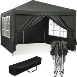 Waterdichte Partytent 3x3 Meter Opvouwbaar Met Zijwanden- Paviljoen Met Zijpanelen - Easy Up - Pop-up Tent Met Haringen, Touw En Anti Slip Poten 17 Waterdichte Partytent 3x3 Meter Opvouwbaar Met Zijwanden- Paviljoen Met Zijpanelen - Easy Up - Pop-up Tent Met Haringen, Touw En Anti Slip Poten -Fijne Tuinmeubelwinkel 1189x1200