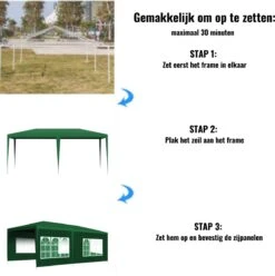 Merkloos Partytent - Paviljoen Opvouwbaar - Easy Up Tuintent Met Zijpanelen - Groen/ 6m X 3m/ 120g/m² 12 Merkloos Partytent - Paviljoen Opvouwbaar - Easy Up Tuintent Met Zijpanelen - Groen/ 6m X 3m/ 120g/m² -Fijne Tuinmeubelwinkel 1197x1200 3