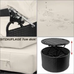 Casaria Polyrattan Zonne-Eiland Ø185cm – Incl. Kussens - Zwart Crème 36 Casaria Polyrattan Zonne-Eiland Ø185cm – Incl. Kussens - Zwart Crème -Fijne Tuinmeubelwinkel 1198x1200 10