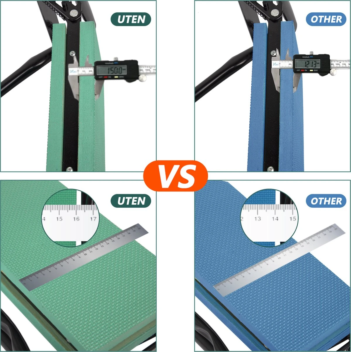 Uten - Kniebankje Tuin - Knie Steun - Tuinkruk Inklapbaar - Kniesteun Tuinieren - Kniekussen - Tot 150 Kg - Groen 6 Uten - Kniebankje Tuin - Knie Steun - Tuinkruk Inklapbaar - Kniesteun Tuinieren - Kniekussen - Tot 150 Kg - Groen - Afbeelding 6