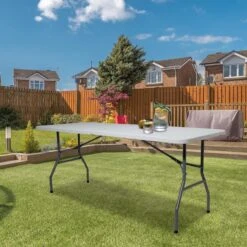 LifeGoods Klaptafel - Inklapbaar - 70x180cm - Verstelbare Vouwtafel - Weerbestendig - Wit -Fijne Tuinmeubelwinkel 1198x1200 5