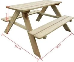 MaxxGarden Kinder Picknicktafel - 90x79x50cm - Hout 16 MaxxGarden Kinder Picknicktafel - 90x79x50cm - Hout -Fijne Tuinmeubelwinkel 1200x1004 2