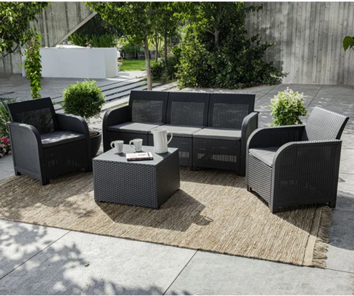 Keter Tuinbank 2-zits Rosalie Grafietkleurig 6 Keter Tuinbank 2-zits Rosalie Grafietkleurig - Afbeelding 6