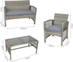 Merkloos Tuin Loungeset Grijs / Bruin - Lounge Set Tuin - Relax Bank - Lounge Bank Tuin - Tuinbank - Loungebank - Tuinset/ Loungebank - Tuinset - Tuinstoel - Loungeset - Rattan Tuinmeubilair - Poly Rotan Tuinmeubelen - Grijs / Bruin -Fijne Tuinmeubelwinkel 1200x1018 2