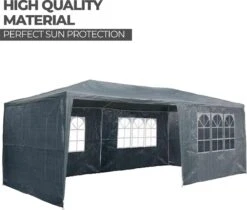 MaxxGarden Partytent - Paviljoen - 3x6m - Incl. Zijwanden - Waterdicht - Antraciet 10 MaxxGarden Partytent - Paviljoen - 3x6m - Incl. Zijwanden - Waterdicht - Antraciet -Fijne Tuinmeubelwinkel 1200x1022 3
