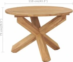 VidaXL Tuintafel Ø110x75 Cm Massief Teakhout 11 VidaXL Tuintafel Ø110x75 Cm Massief Teakhout -Fijne Tuinmeubelwinkel 1200x1025 1
