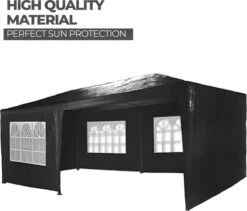 MaxxGarden Partytent - Paviljoen - 3x6m - Incl. Zijwanden - Waterdicht - Zwart 9 MaxxGarden Partytent - Paviljoen - 3x6m - Incl. Zijwanden - Waterdicht - Zwart -Fijne Tuinmeubelwinkel 1200x1026 4