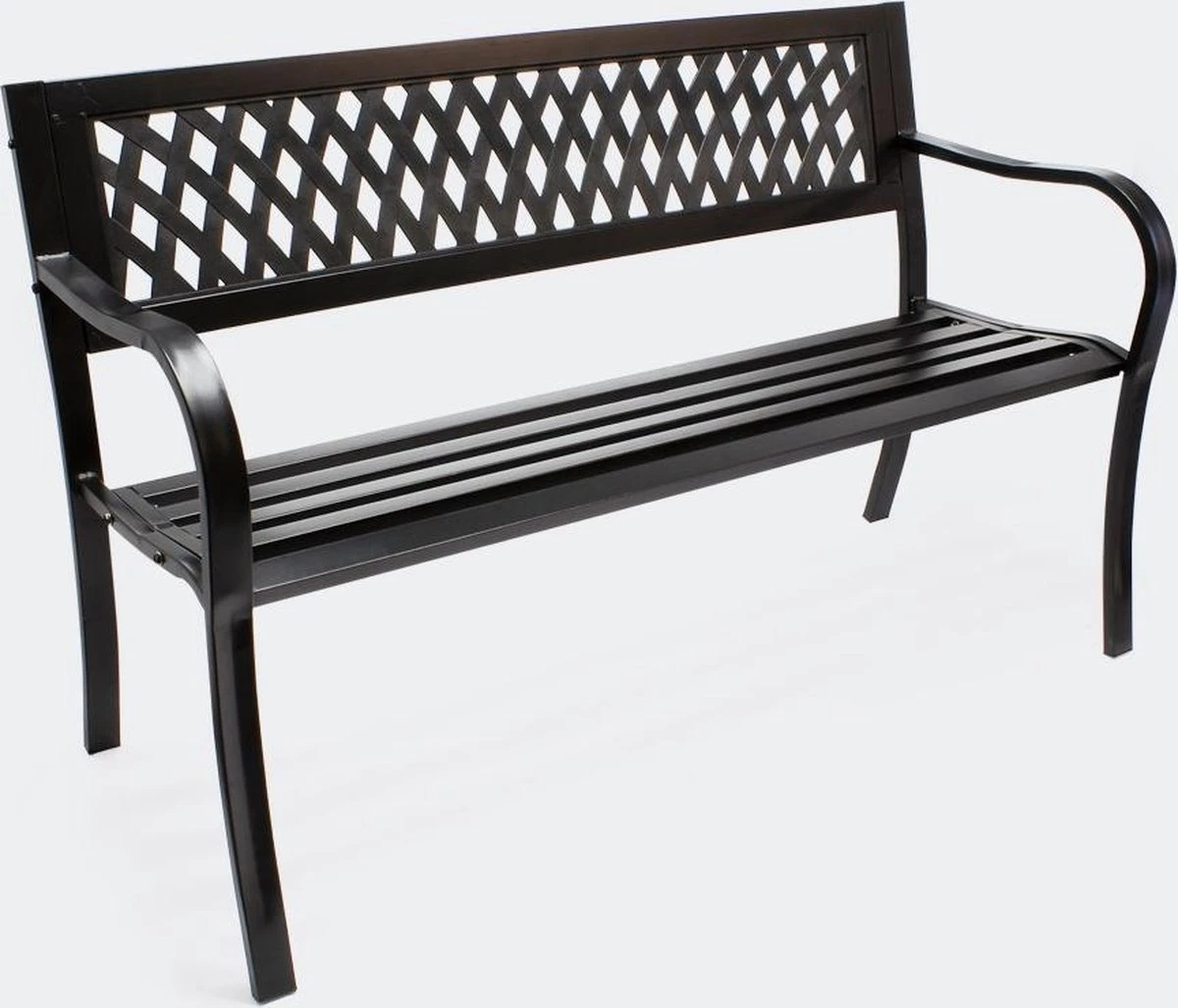 Tuinbank - Marijke -Tuinbankje - Tuinbank Metaal - Tuinbank Hout - Weersbestendig - 126 X 53 X 77 Cm 1 Tuinbank - Marijke -Tuinbankje - Tuinbank Metaal - Tuinbank Hout - Weersbestendig - 126 X 53 X 77 Cm