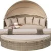 Merkloos Zonneeiland, Beige, Loveseat, Relax-eiland, Loungebed, Ligbed, Loungeset,"Riva"