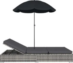 Prolenta Premium - Loungebed Met Parasol Poly Rattan Grijs -Fijne Tuinmeubelwinkel 1200x1040 4