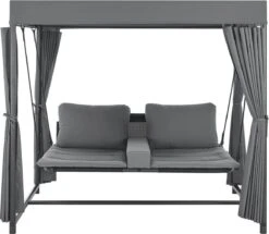 Schommelbank / Ligbank Kassandra - Donkergrijs -Fijne Tuinmeubelwinkel 1200x1046