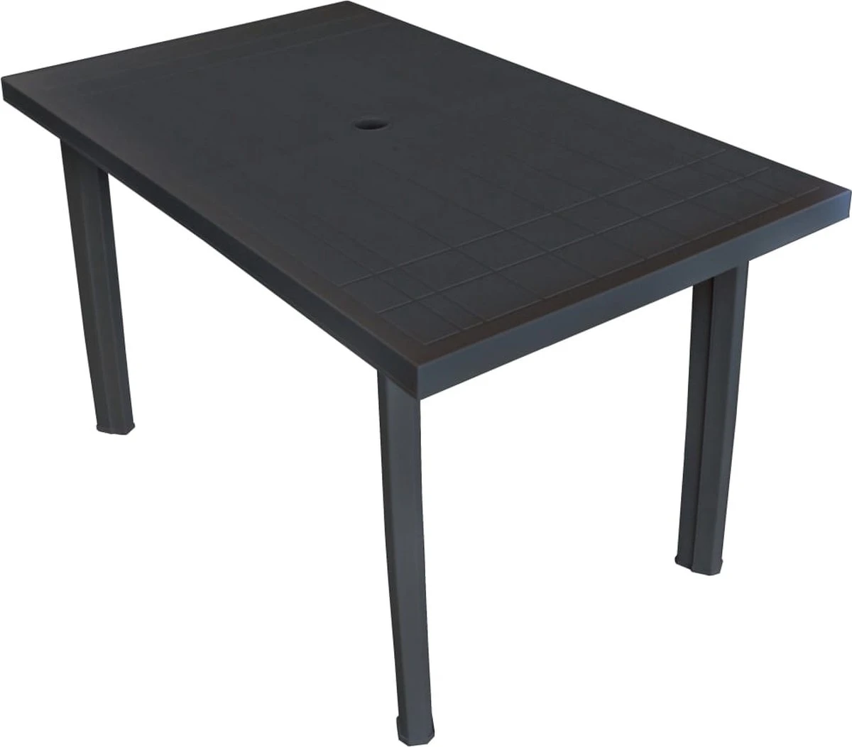 VidaXL Tuintafel 126x76x72 Cm Kunststof Antraciet 9 VidaXL Tuintafel 126x76x72 Cm Kunststof Antraciet - Afbeelding 9