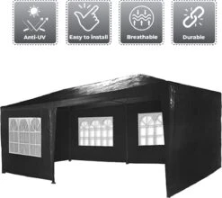 MaxxGarden Partytent - Paviljoen - 3x6m - Incl. Zijwanden - Waterdicht - Zwart 10 MaxxGarden Partytent - Paviljoen - 3x6m - Incl. Zijwanden - Waterdicht - Zwart -Fijne Tuinmeubelwinkel 1200x1068 1