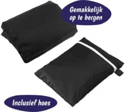 Merkloos Parasolhoes Met Rits En Trekkoord – Beschermhoes Voor Zweefparasol & Staande Parasol – Waterdicht Afdekhoes – Hoes Voor Hangparasol – Inclusief Opberghoes – Zwart - 205 Cm -Fijne Tuinmeubelwinkel 1200x1079