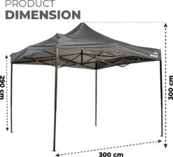 MaxxGarden Easy-up Partytent - 3x3m - Standaard - Waterdicht - Opvouwbaar - Inclusief Draagtas - Antraciet 9 MaxxGarden Easy-up Partytent - 3x3m - Standaard - Waterdicht - Opvouwbaar - Inclusief Draagtas - Antraciet -Fijne Tuinmeubelwinkel 1200x1086 3