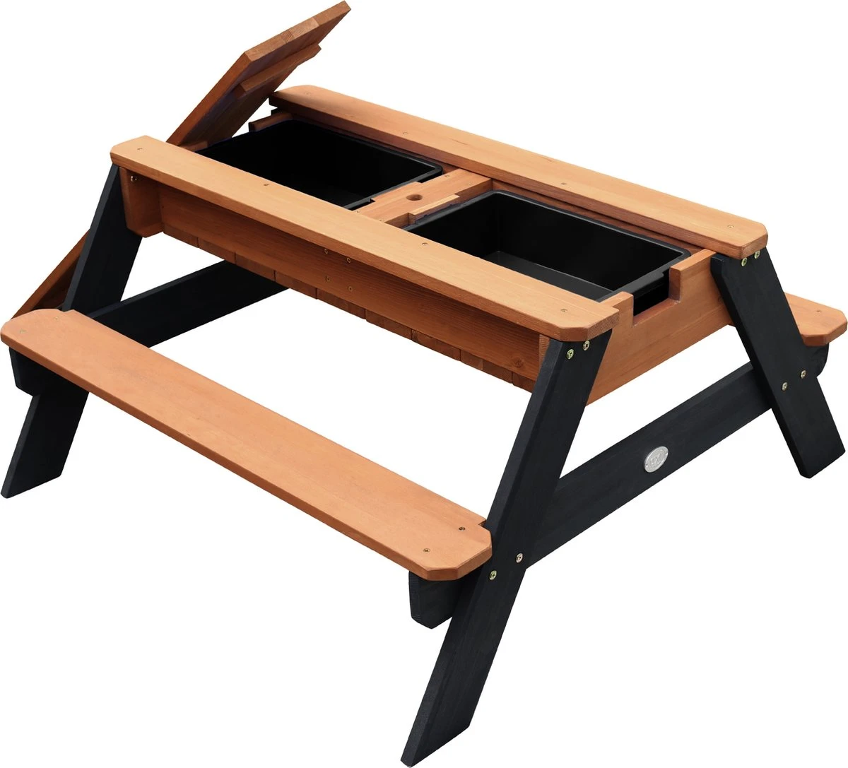 AXI Nick Zand & Water Picknicktafel In Antraciet/Bruin - Parasol Blauw/Wit - Picknick Tafel Voor Kinderen Van Hout 10 AXI Nick Zand & Water Picknicktafel In Antraciet/Bruin - Parasol Blauw/Wit - Picknick Tafel Voor Kinderen Van Hout - Afbeelding 10