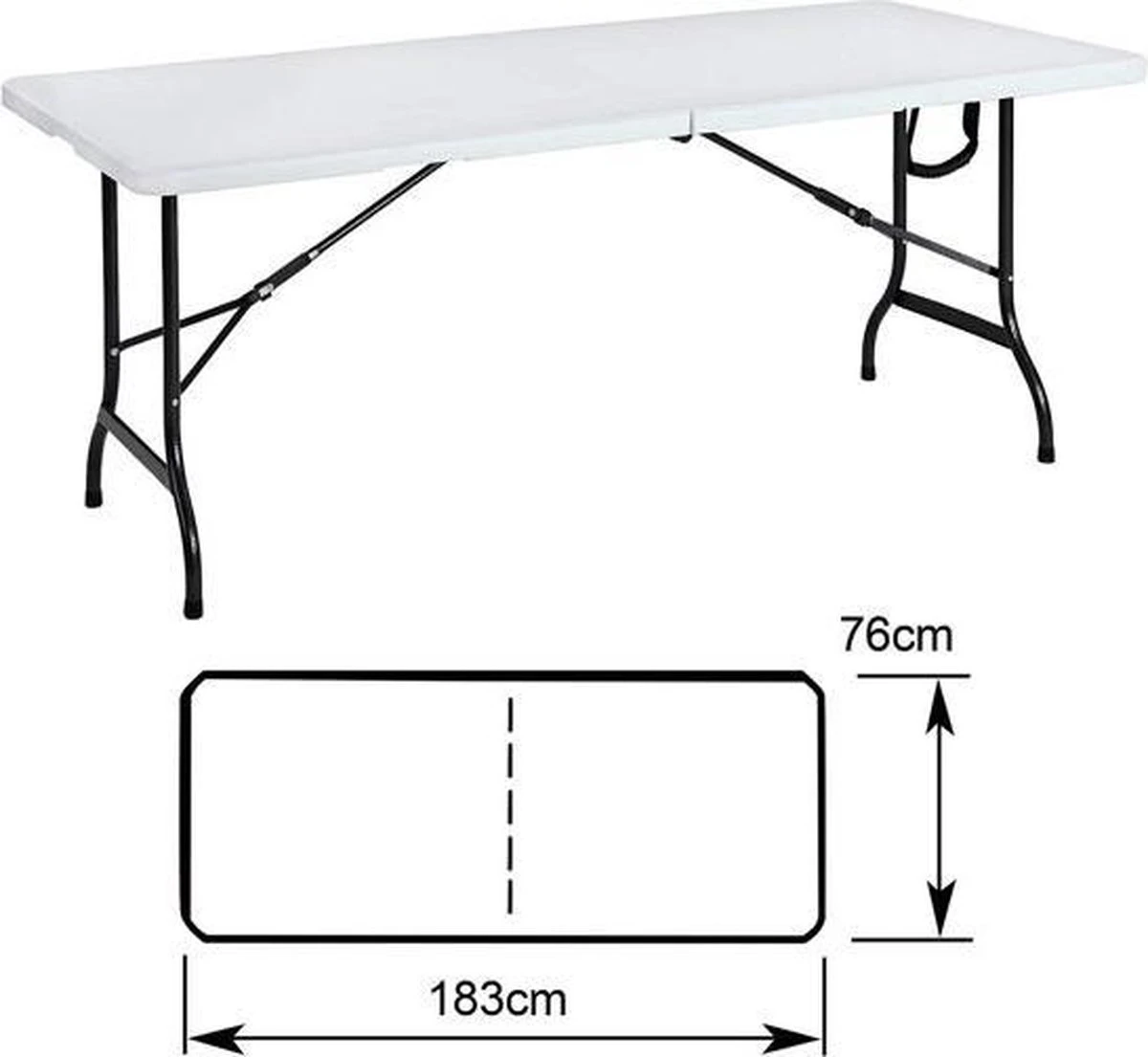 MaxxGarden Klaptafel - Inklapbare Tafel - Opvouwbare Tuintafel - Weerbestendig - Inclusief Handvat - 180x70x74 9 MaxxGarden Klaptafel - Inklapbare Tafel - Opvouwbare Tuintafel - Weerbestendig - Inclusief Handvat - 180x70x74 - Afbeelding 9
