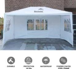 MaxxGarden Partytent - Paviljoen - 3x4m - Incl. Zijwanden - Waterdicht - Wit 11 MaxxGarden Partytent - Paviljoen - 3x4m - Incl. Zijwanden - Waterdicht - Wit -Fijne Tuinmeubelwinkel 1200x1105 3